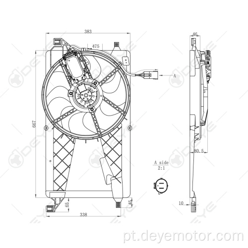 Ventilador de refrigeração do radiador do carro para C-MAX VOLVO S40